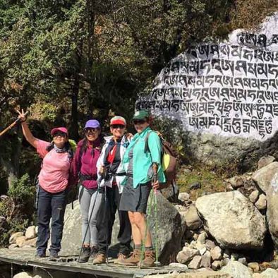 women guided trek